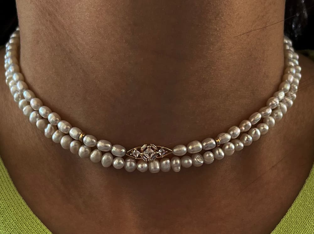 Mulan pearl necklace in Mulan pearl necklace in