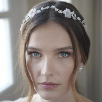 bow with silk flowers